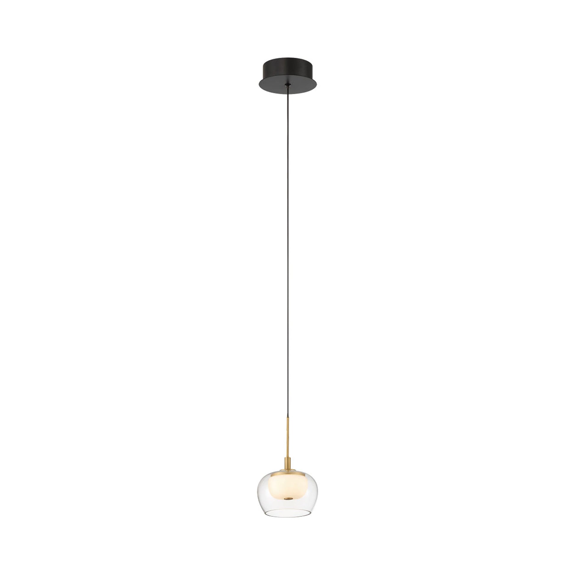 Manarola LED Pendant Light in Matte Black.