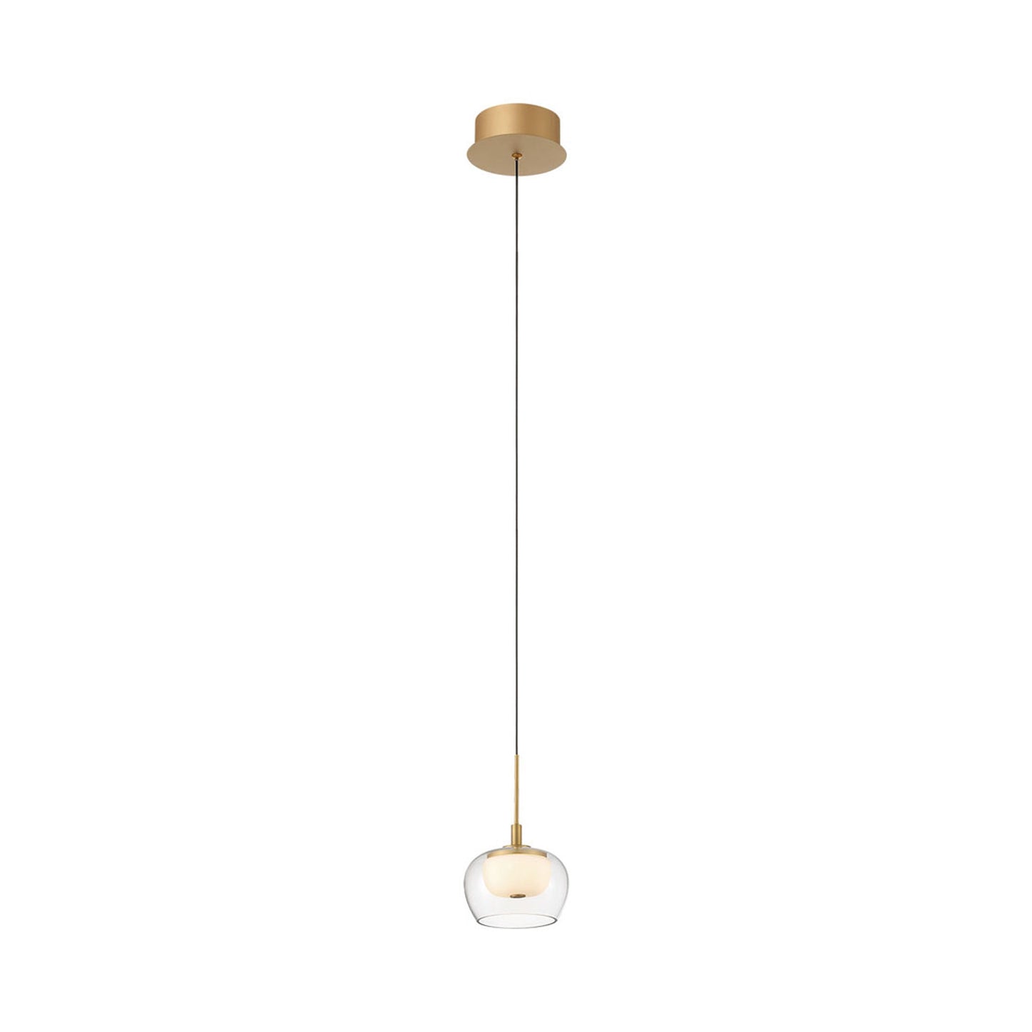 Manarola LED Pendant Light in Painted Antique Brass.