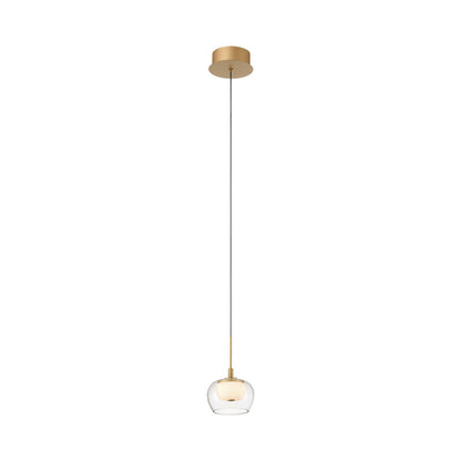 Manarola LED Pendant Light in Painted Antique Brass.