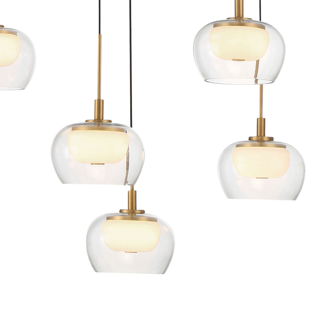 Manarola Linear LED Chandelier in Detail.