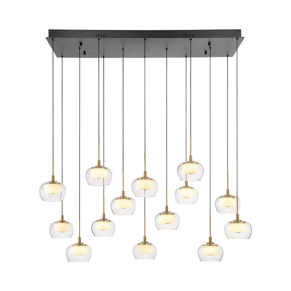 Manarola Rectangular LED Chandelier in Detail.
