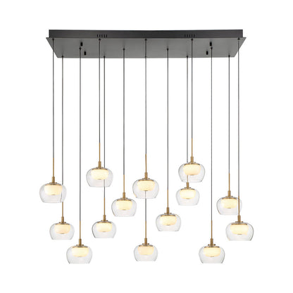 Manarola Rectangular LED Chandelier in Detail.