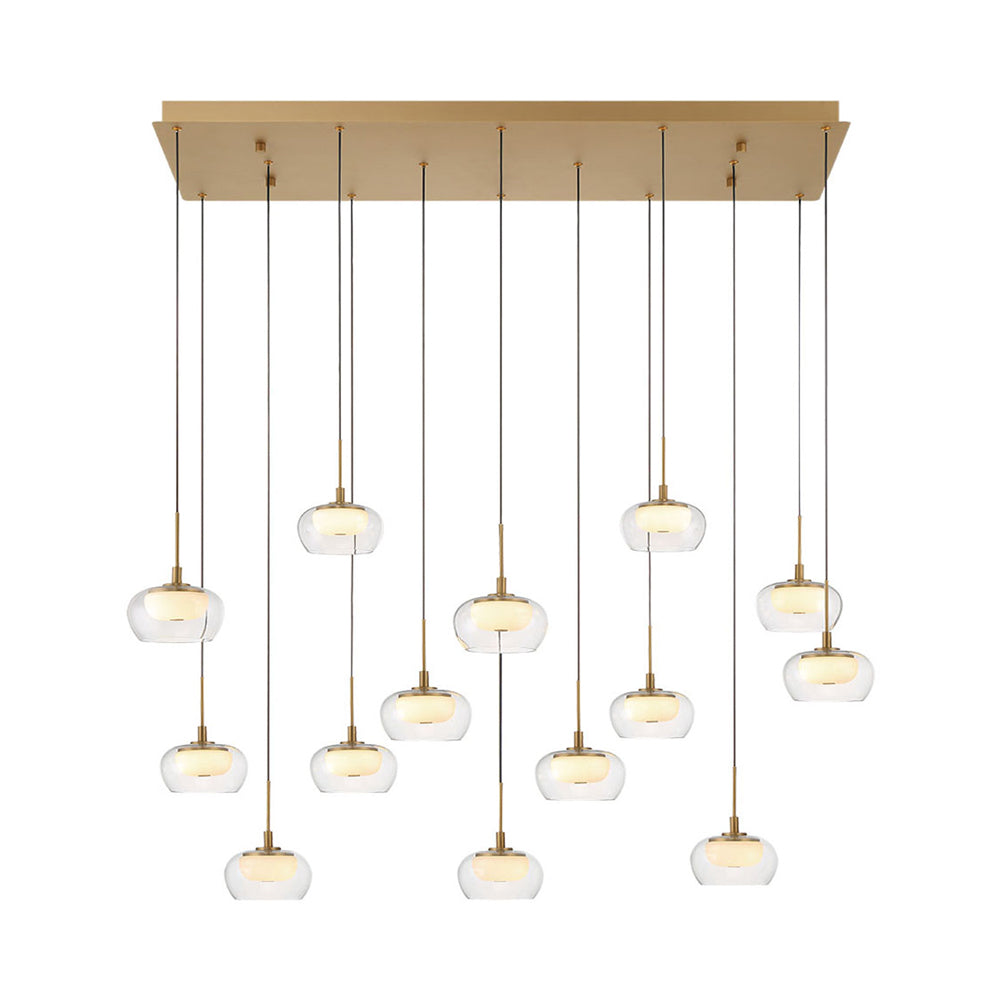 Manarola Rectangular LED Chandelier in Detail.