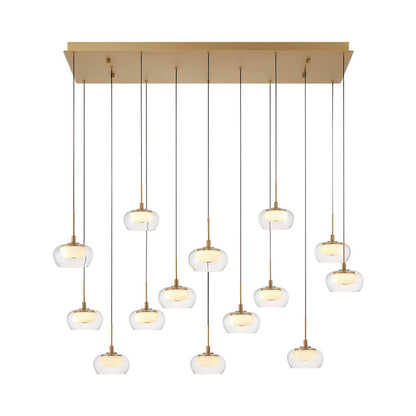 Manarola Rectangular LED Chandelier in Detail.