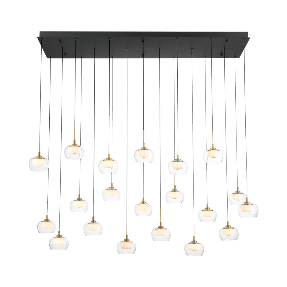 Manarola Rectangular LED Chandelier in Detail.