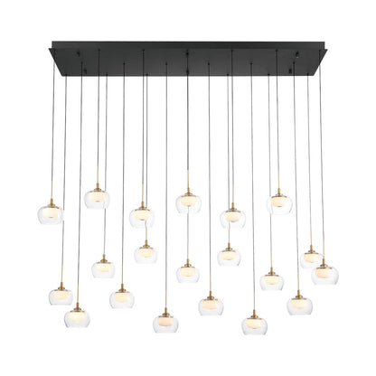 Manarola Rectangular LED Chandelier in Detail.