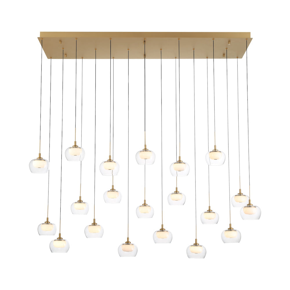 Manarola Rectangular LED Chandelier in Detail.