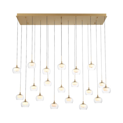 Manarola Rectangular LED Chandelier in Detail.