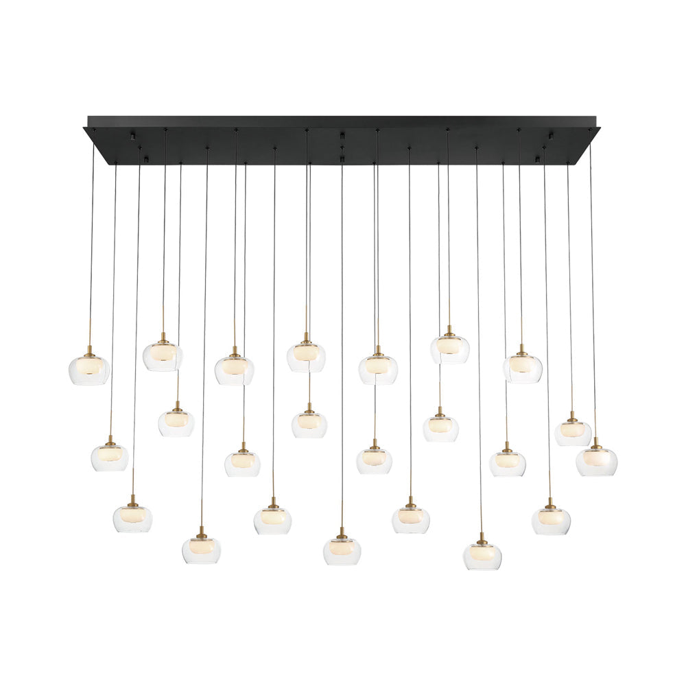 Manarola Rectangular LED Chandelier in Detail.