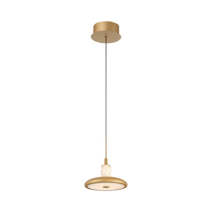 Mantova LED Pendant Light in Painted Antique Brass.