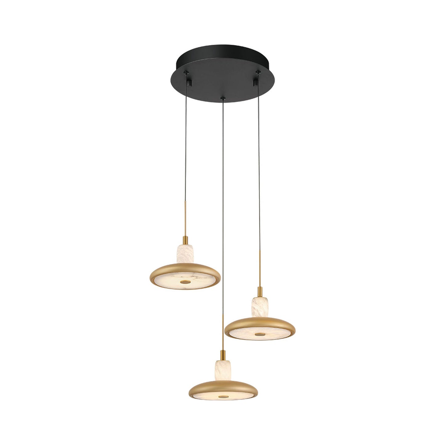 Mantova Multi Light LED Pendant Light in Matte Black (3-Light).