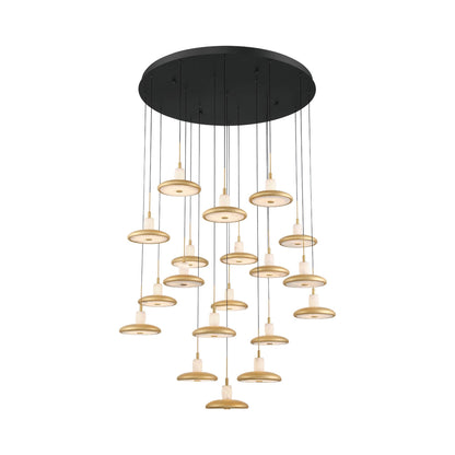 Mantova Multi Light LED Pendant Light in Matte Black (19-Light).