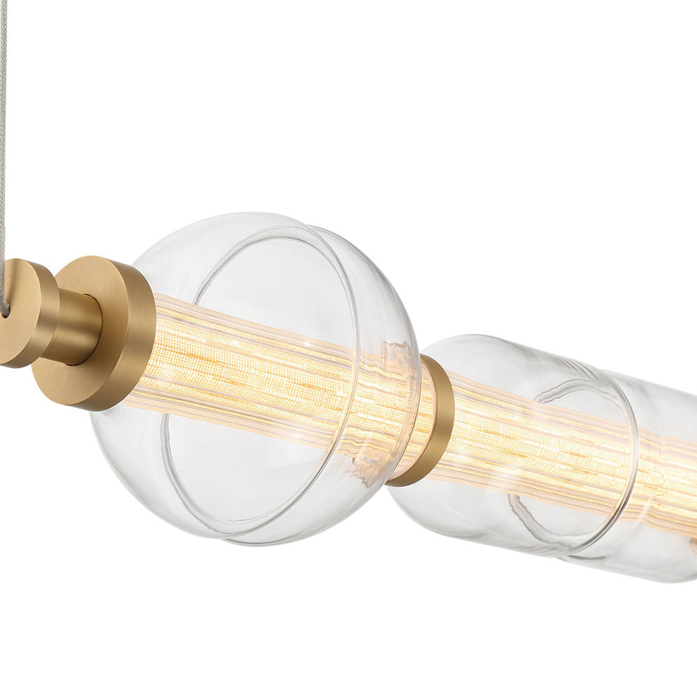 Milazzo Linear LED Chandelier in Detail.