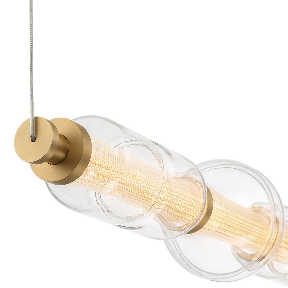 Milazzo Linear LED Chandelier in Detail.