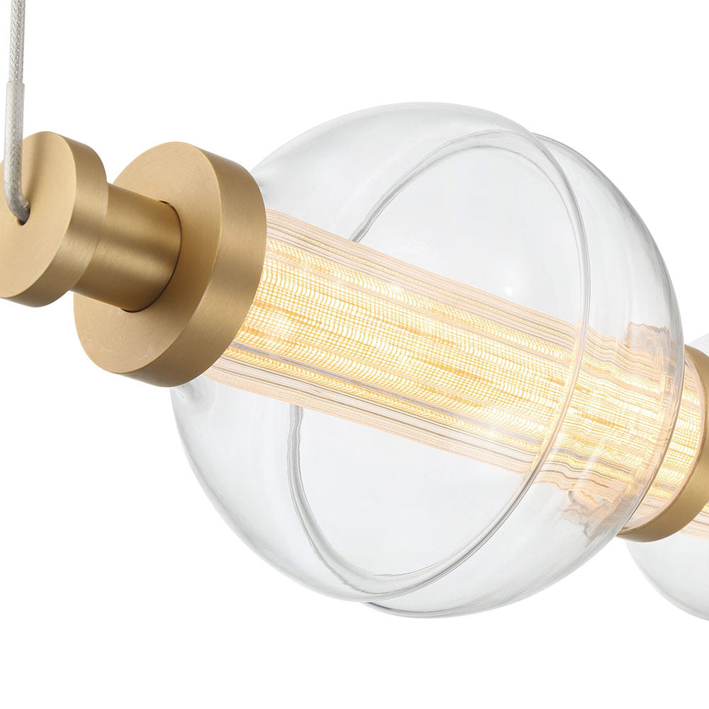 Milazzo Linear LED Chandelier in Detail.