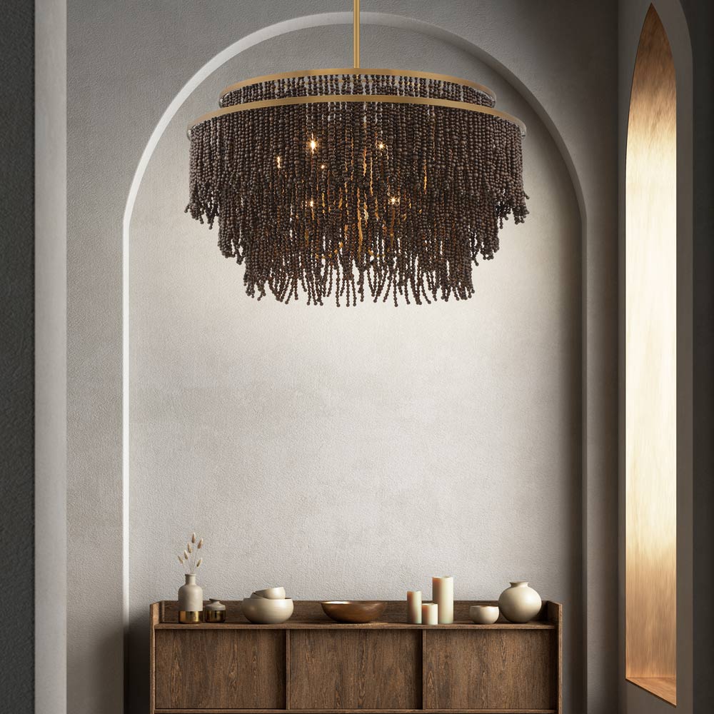 Molfetta Chandelier in living room.