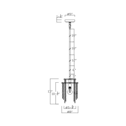 Molfetta Pendant Light - line drawing.