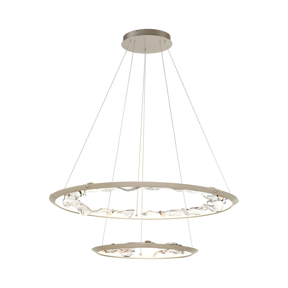 Nettuno Multi Light LED Chandelier in Brushed Champagne (2-Tier).