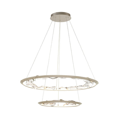 Nettuno Multi Light LED Chandelier in Brushed Champagne (2-Tier).