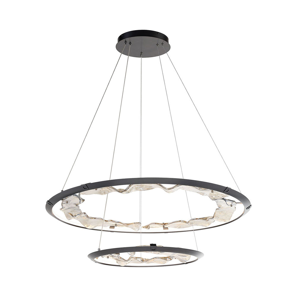 Nettuno Multi Light LED Chandelier in Brushed Grey (2-Tier).