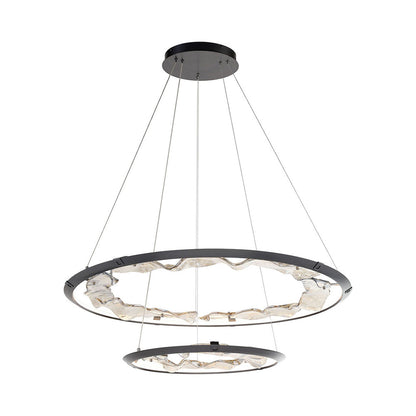 Nettuno Multi Light LED Chandelier in Brushed Grey (2-Tier).