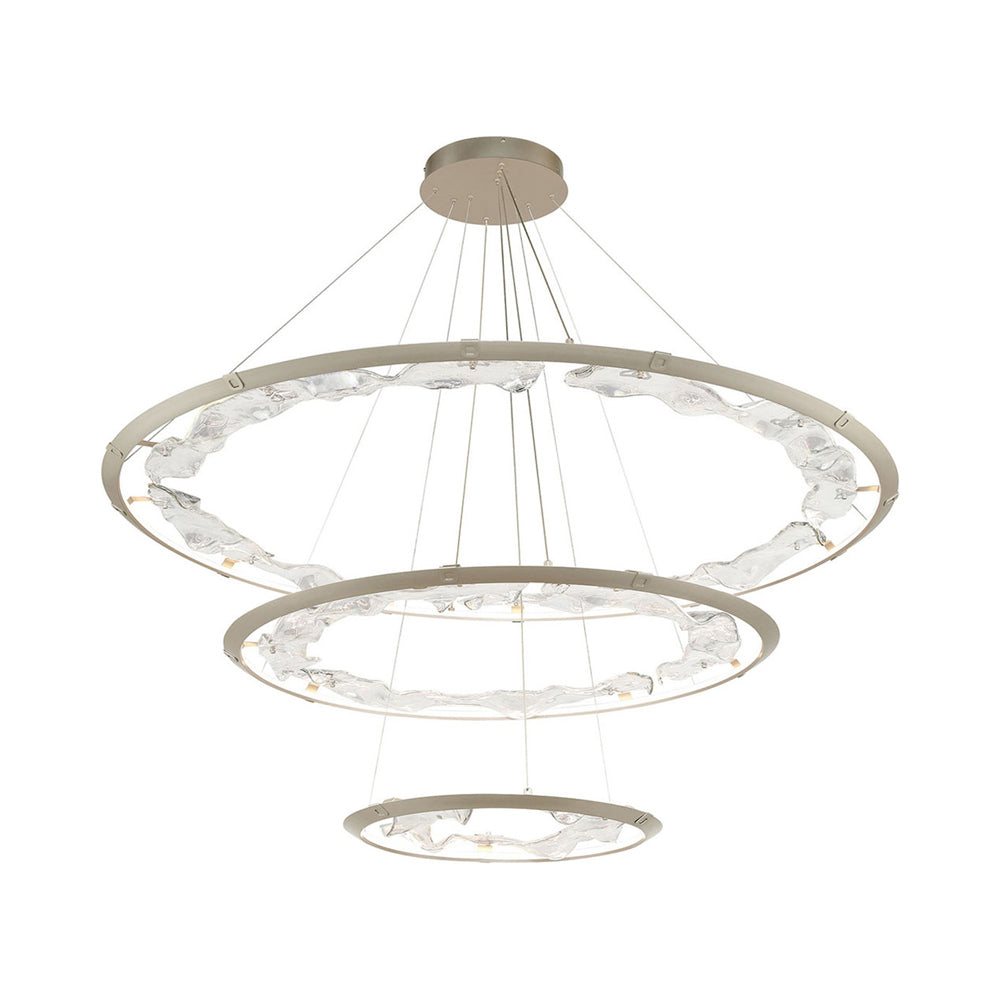 Nettuno Multi Light LED Chandelier in Brushed Champagne (3-Tier).