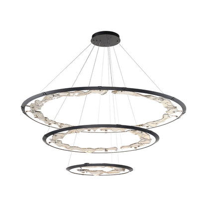 Nettuno Multi Light LED Chandelier in Brushed Grey (3-Tier).