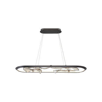 Nettuno Oval LED Chandelier in Metallic Brushed Grey (47-Inch).