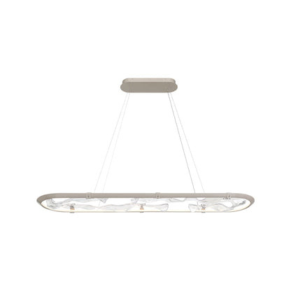 Nettuno Oval LED Chandelier in Painted Brushed Champagne (60-Inch).