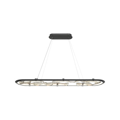 Nettuno Oval LED Chandelier in Painted Brushed Grey (60-Inch).