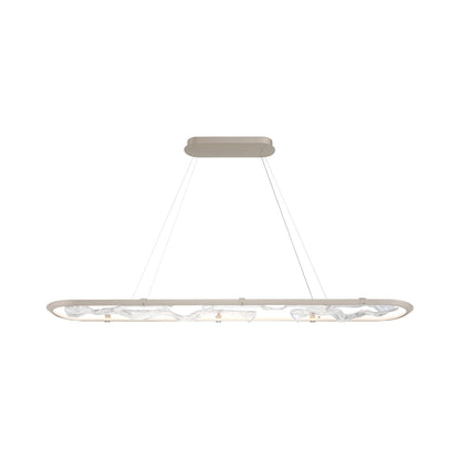 Nettuno Oval LED Chandelier in Painted Brushed Champagne (72-Inch).
