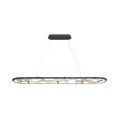 Nettuno Oval LED Chandelier in Painted Brushed Grey (72-Inch).