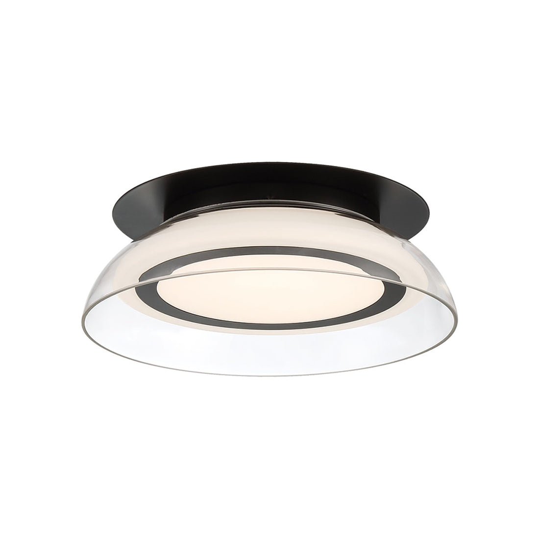 Pescara LED Flush Mount Ceiling Light in Matte Black (Small).