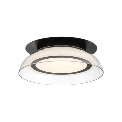 Pescara LED Flush Mount Ceiling Light in Matte Black (Small).