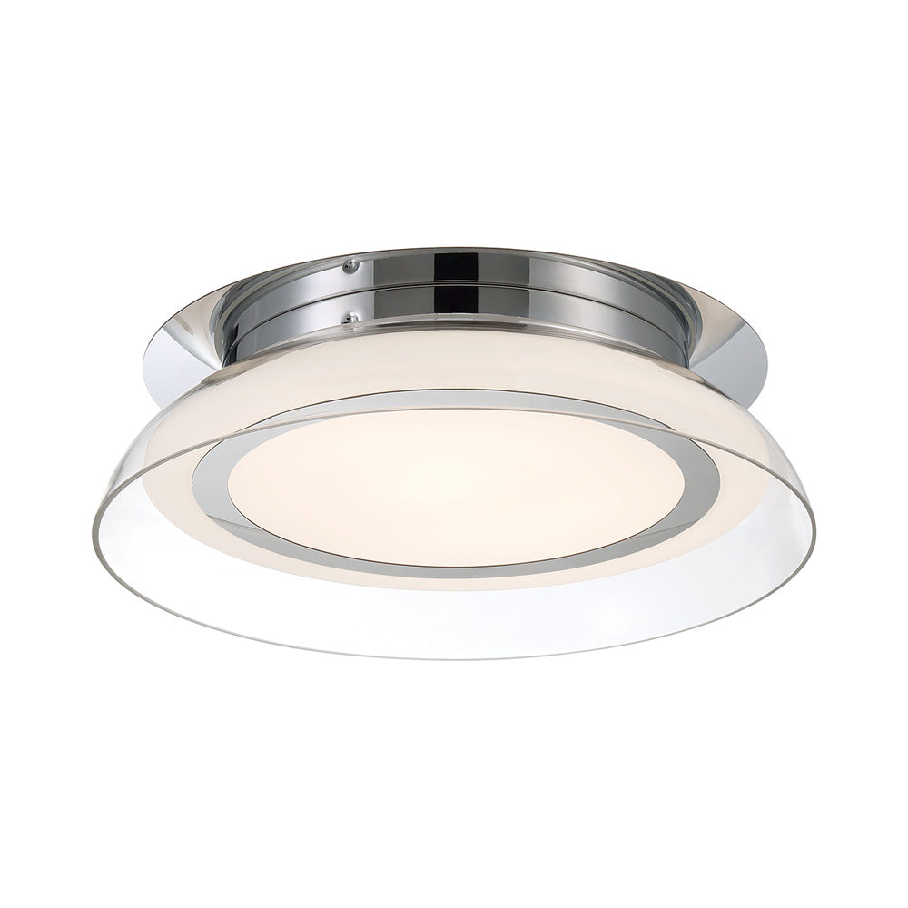 Pescara LED Flush Mount Ceiling Light in Chrome (Large).
