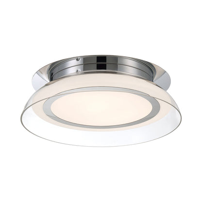 Pescara LED Flush Mount Ceiling Light in Chrome (Large).