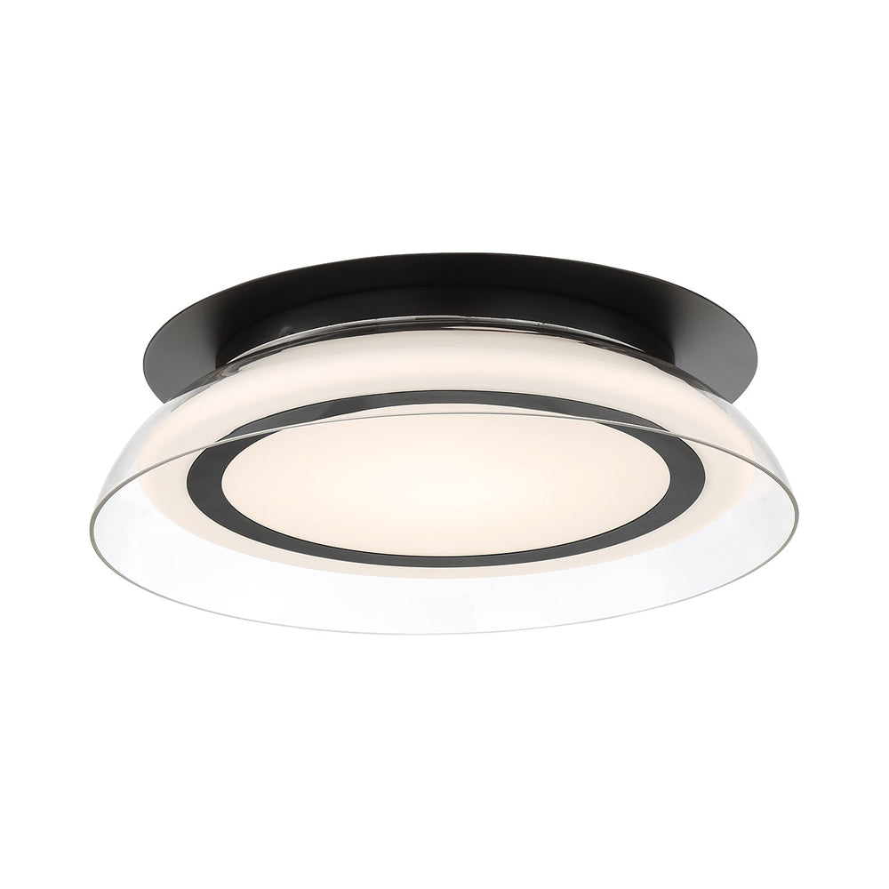 Pescara LED Flush Mount Ceiling Light in Matte Black (Large).