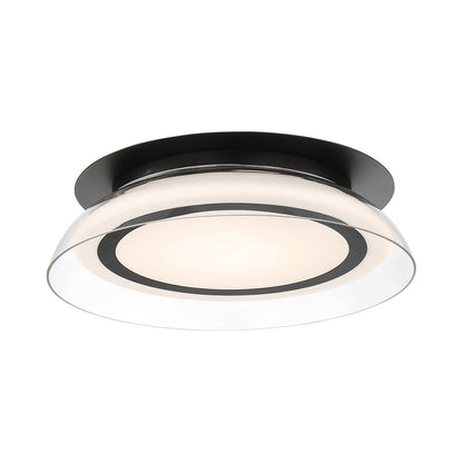 Pescara LED Flush Mount Ceiling Light in Matte Black (Large).