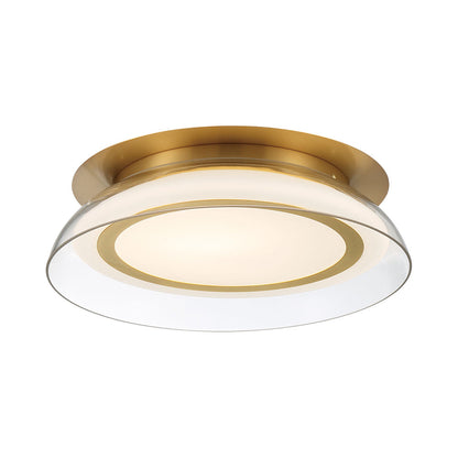 Pescara LED Flush Mount Ceiling Light in Plated Brushed Gold (Large).