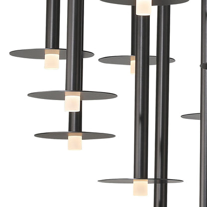 Piatto Round LED Chandelier in Detail.