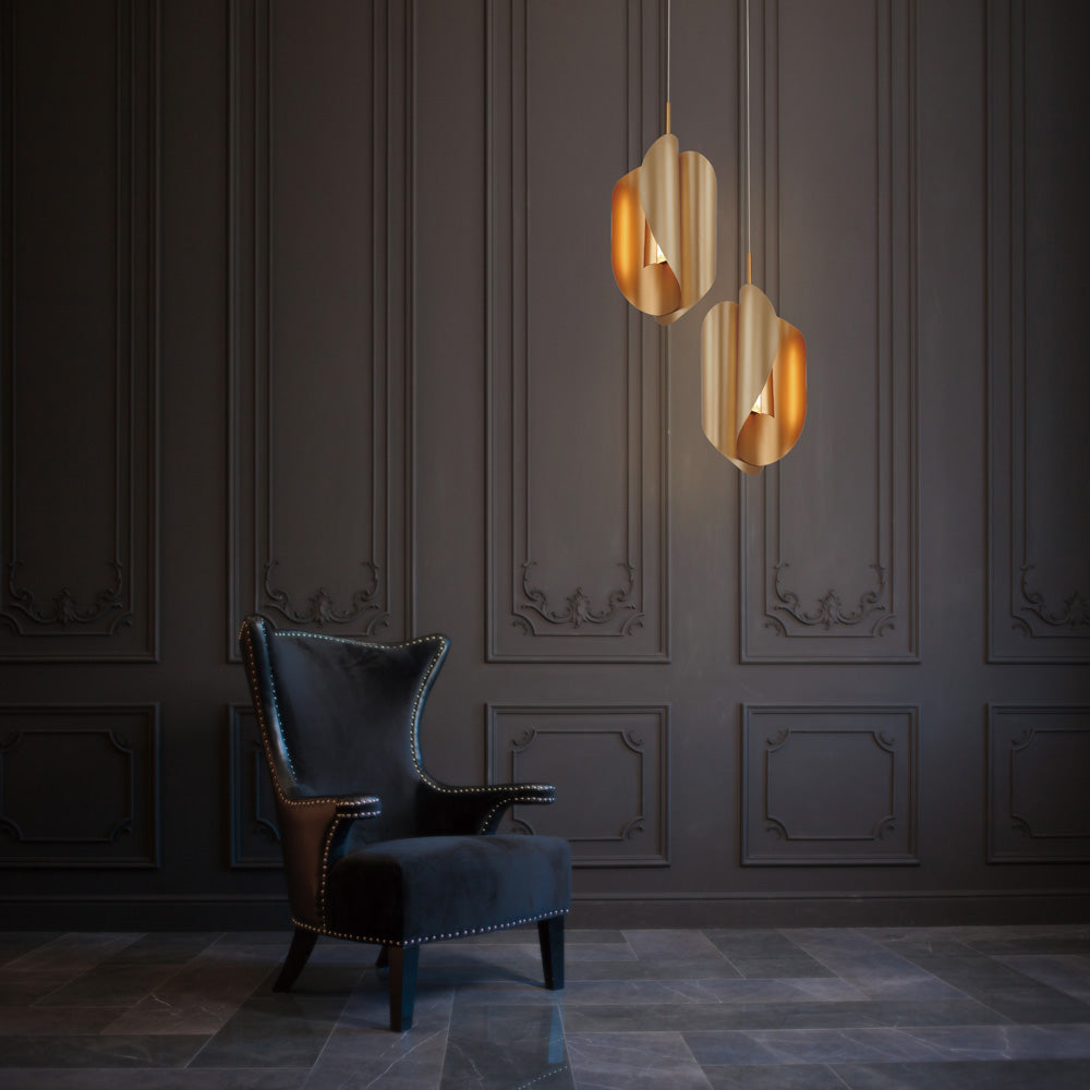 Portofino LED Pendant Light in living room.