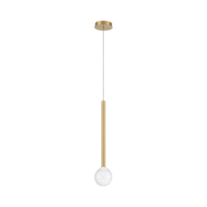 Positano LED Pendant Light in Plated Brushed Gold.