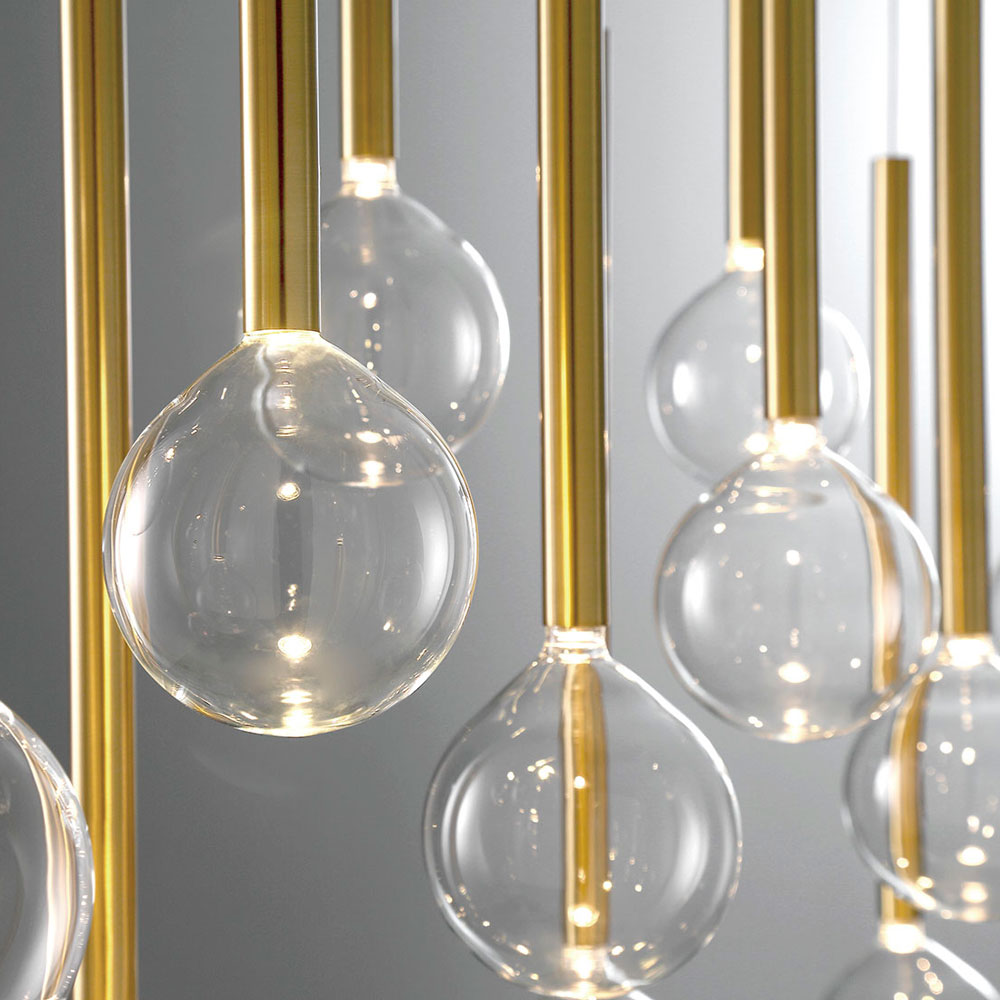 Positano Linear LED Chandelier in Detail.