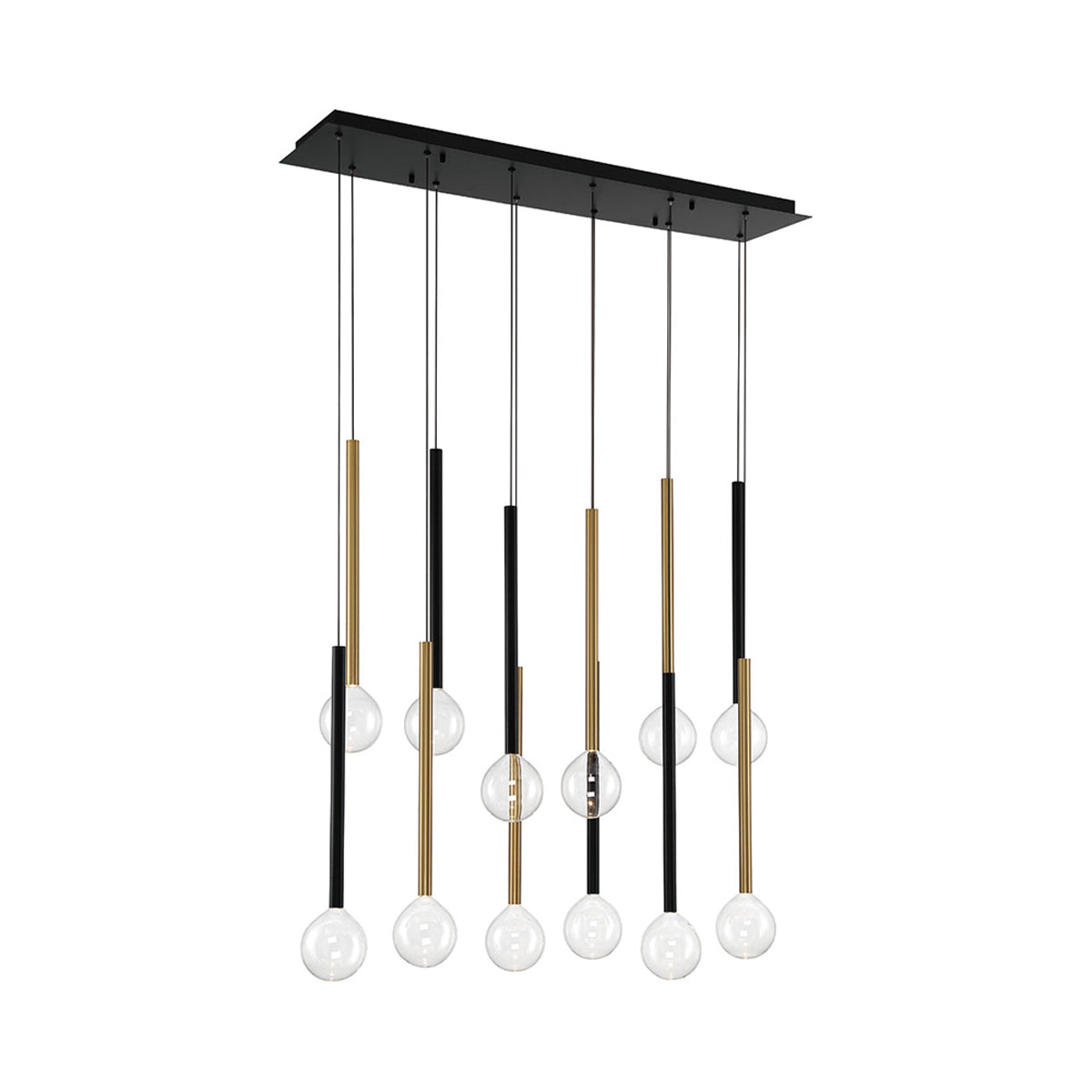 Positano Linear LED Chandelier in Detail.