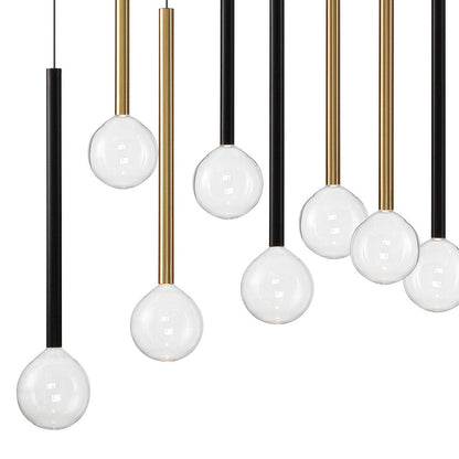 Positano Linear LED Chandelier in Detail.