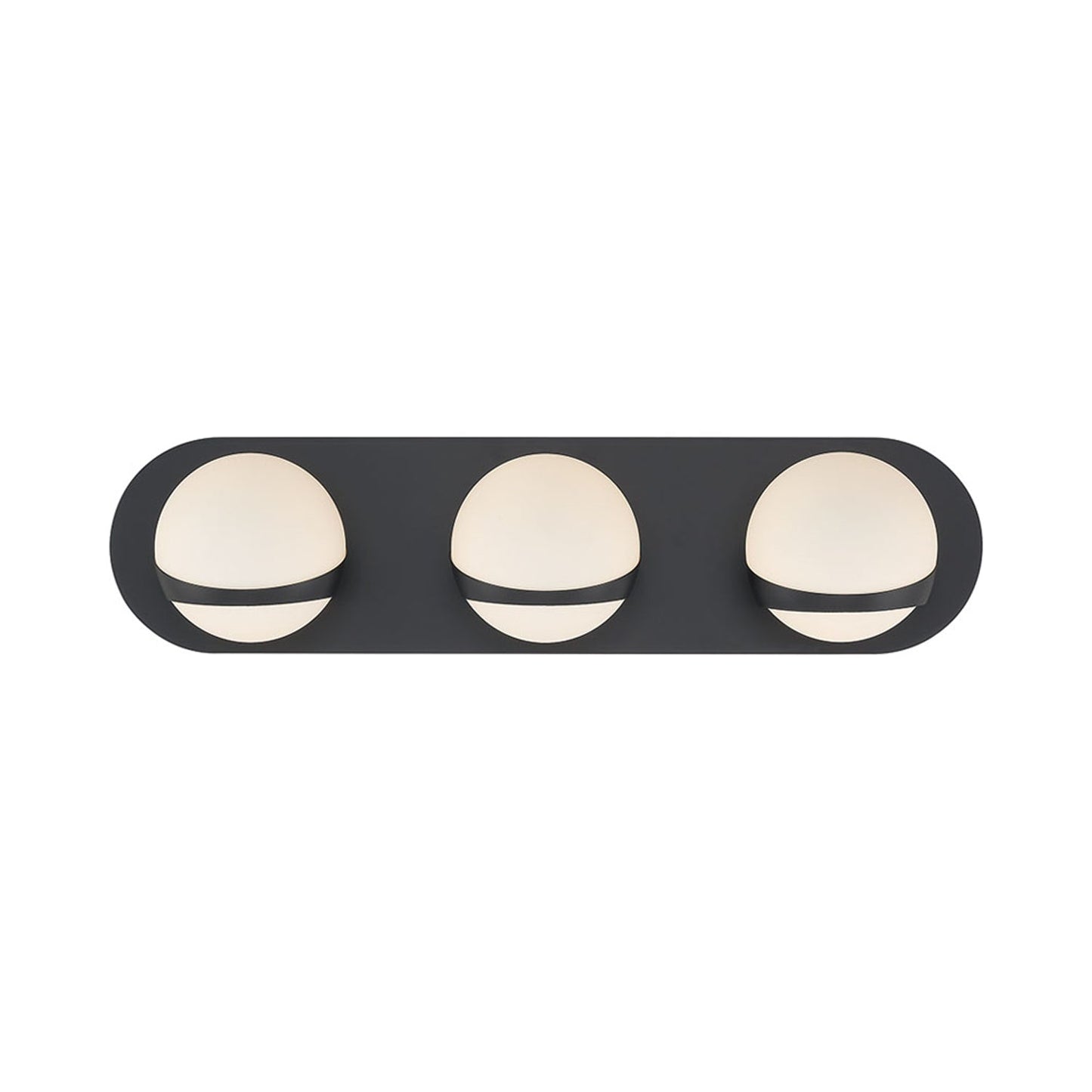 Rovigo Bath Vanity Light in Matte Black (3-Light).