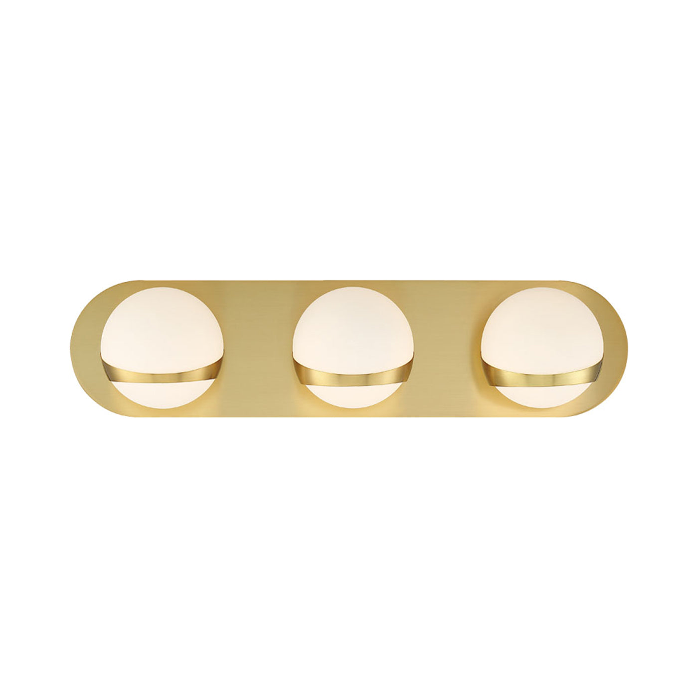 Rovigo Bath Vanity Light in Plated Brushed Gold (3-Light).