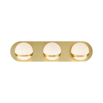 Rovigo Bath Vanity Light in Plated Brushed Gold (3-Light).