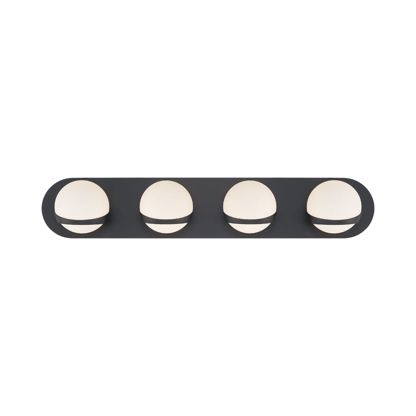 Rovigo Bath Vanity Light in Matte Black (4-Light).