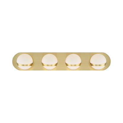 Rovigo Bath Vanity Light in Plated Brushed Gold (4-Light).